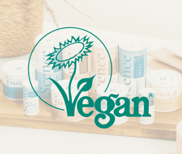 Vegan Society logo Scence products