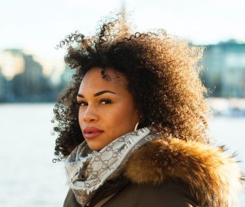 Woman looking at camera