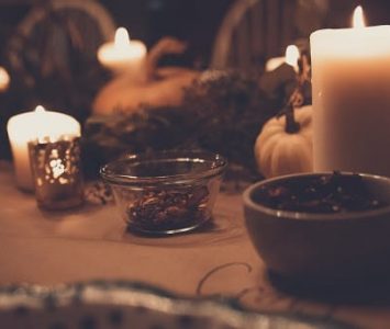autumnal candle scene